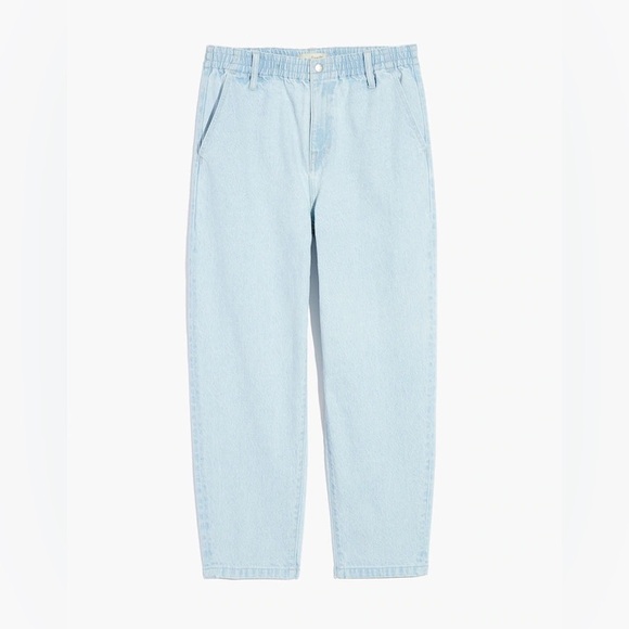 Madewell Size S Pull-On Balloon Jeans in Brittany Wash TENCEL Denim Edition Blue - Picture 4 of 16